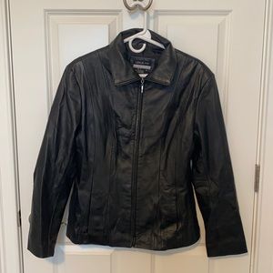 Leslie Fay black leather jacket